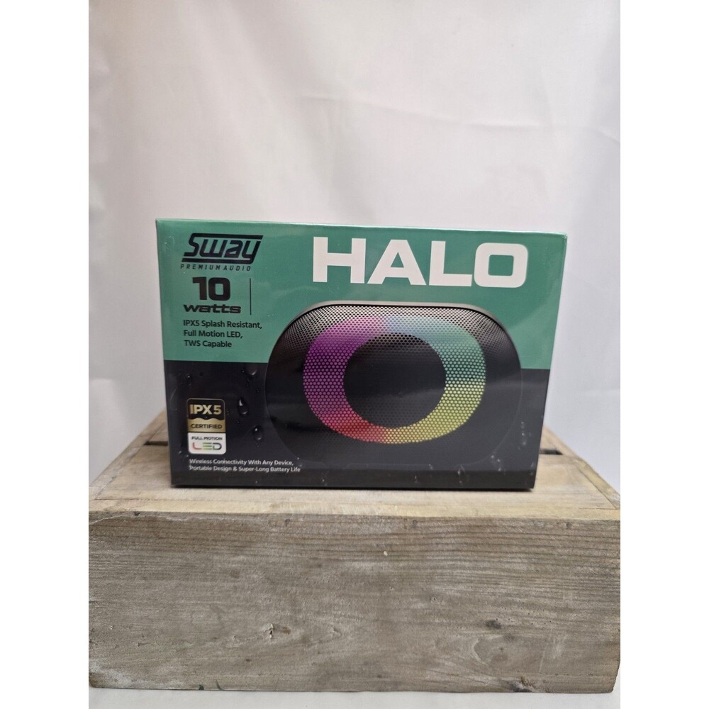 Halo Bluetooth Speaker Portable Wireless Speaker Black New Sealed Rechargeable